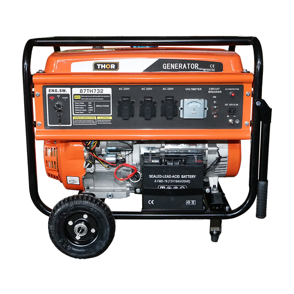 220V electric generator, 5.5KW gasoline Thor